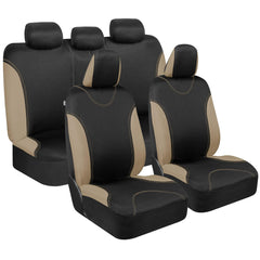 BDK front seat cover front view showing sleek two-tone style and protection