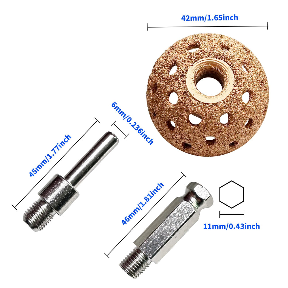 BDYAQGC tungsten 42mm buffing wheel close-up showing durable grinding surface