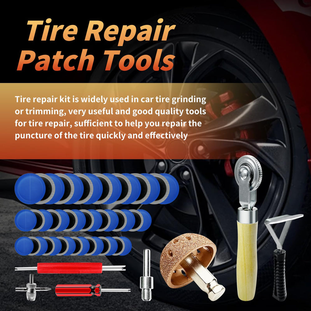 BDYAQGC compact kit stored in a car trunk enabling quick roadside tire fixes