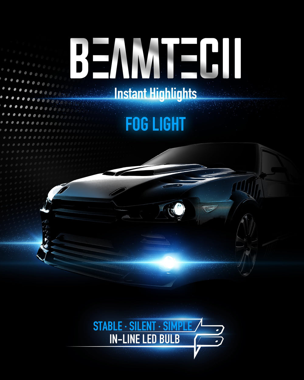BEAMTECH product label and specifications highlighting model compatibility and plug-and-play benefit