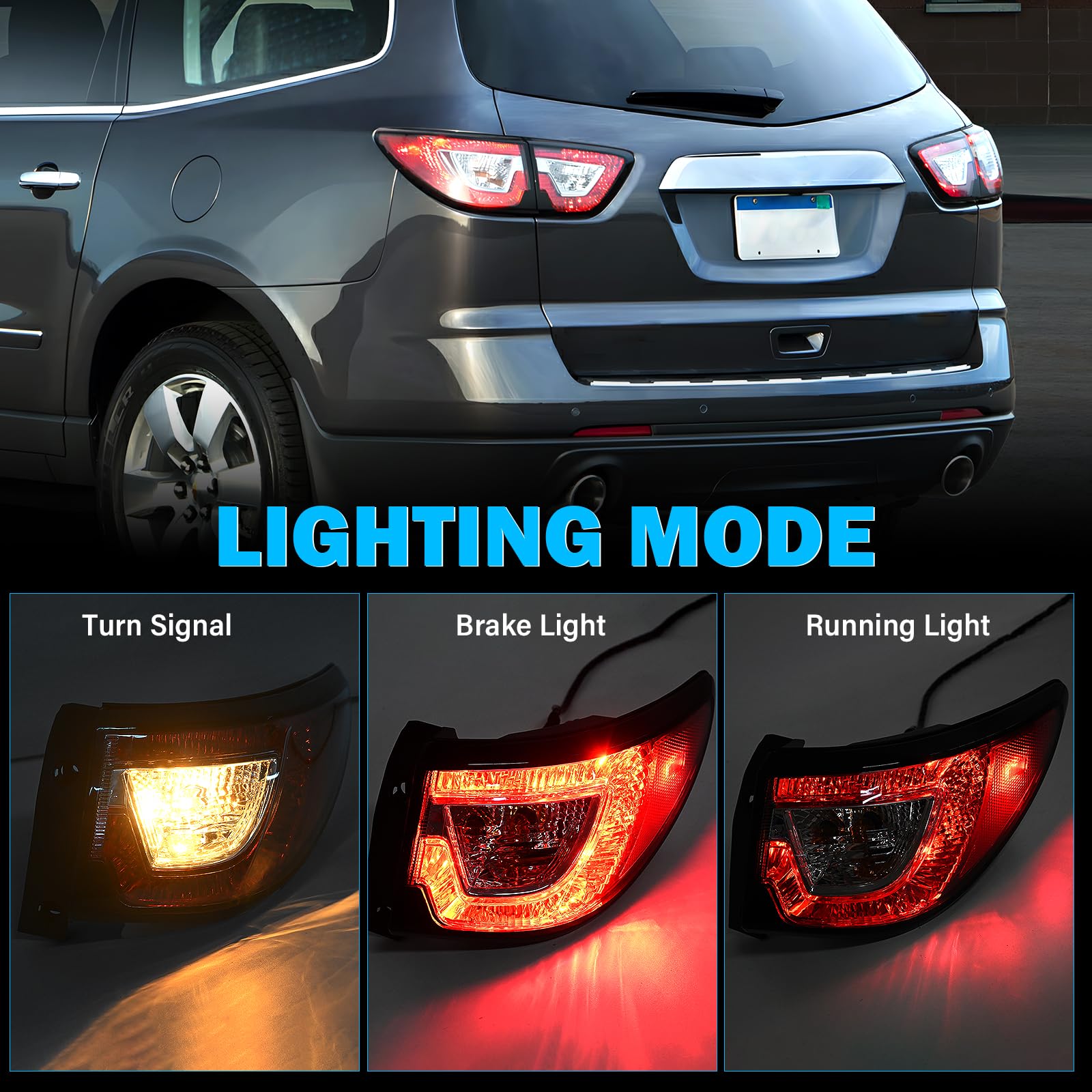 BeamTrack taillight close-up of lens texture showing durable clarity benefit