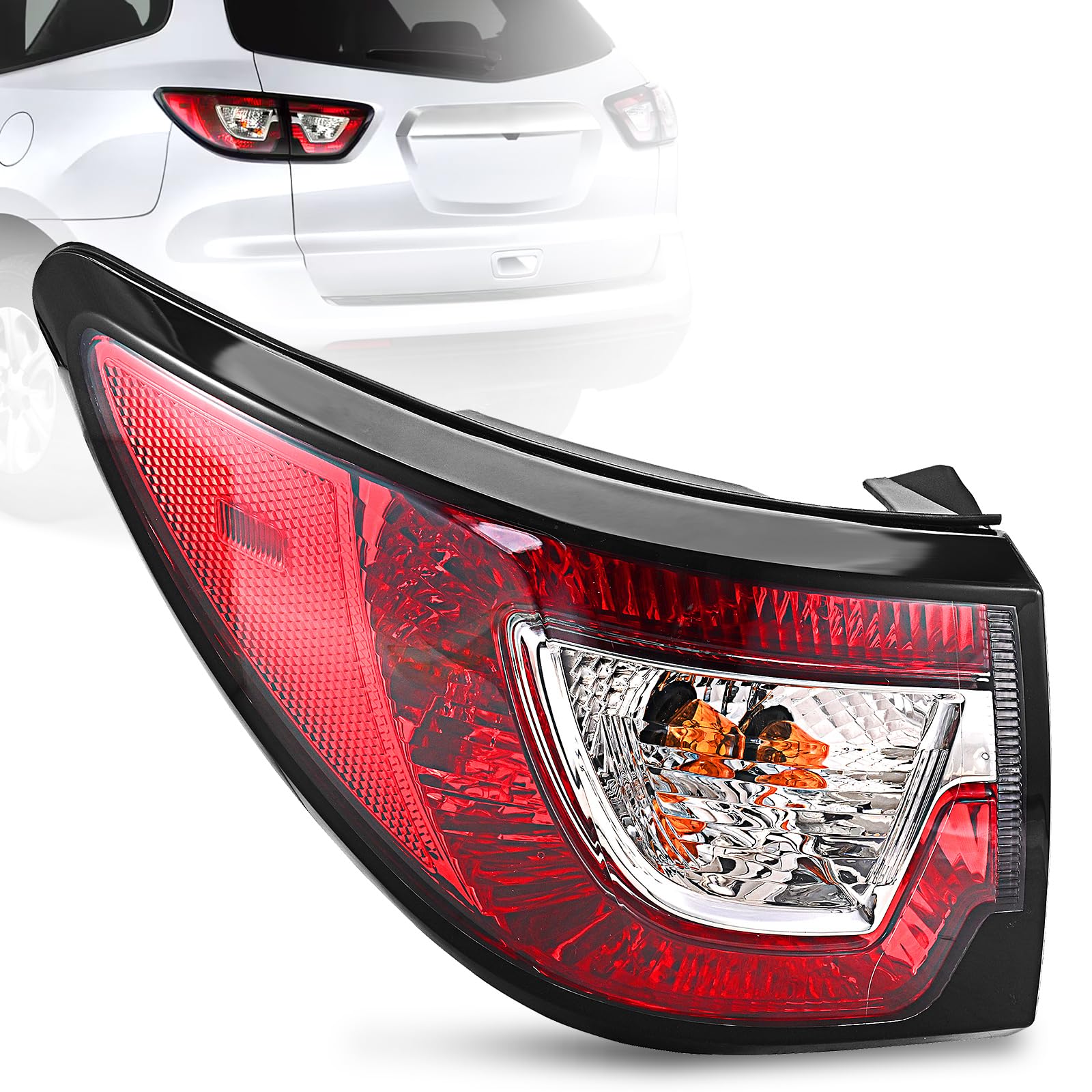 BeamTrack left taillight front view showing clear lens and bright output benefit