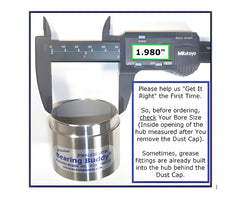 Bearing Buddy blue indicator extended showing easy grease level monitoring benefit