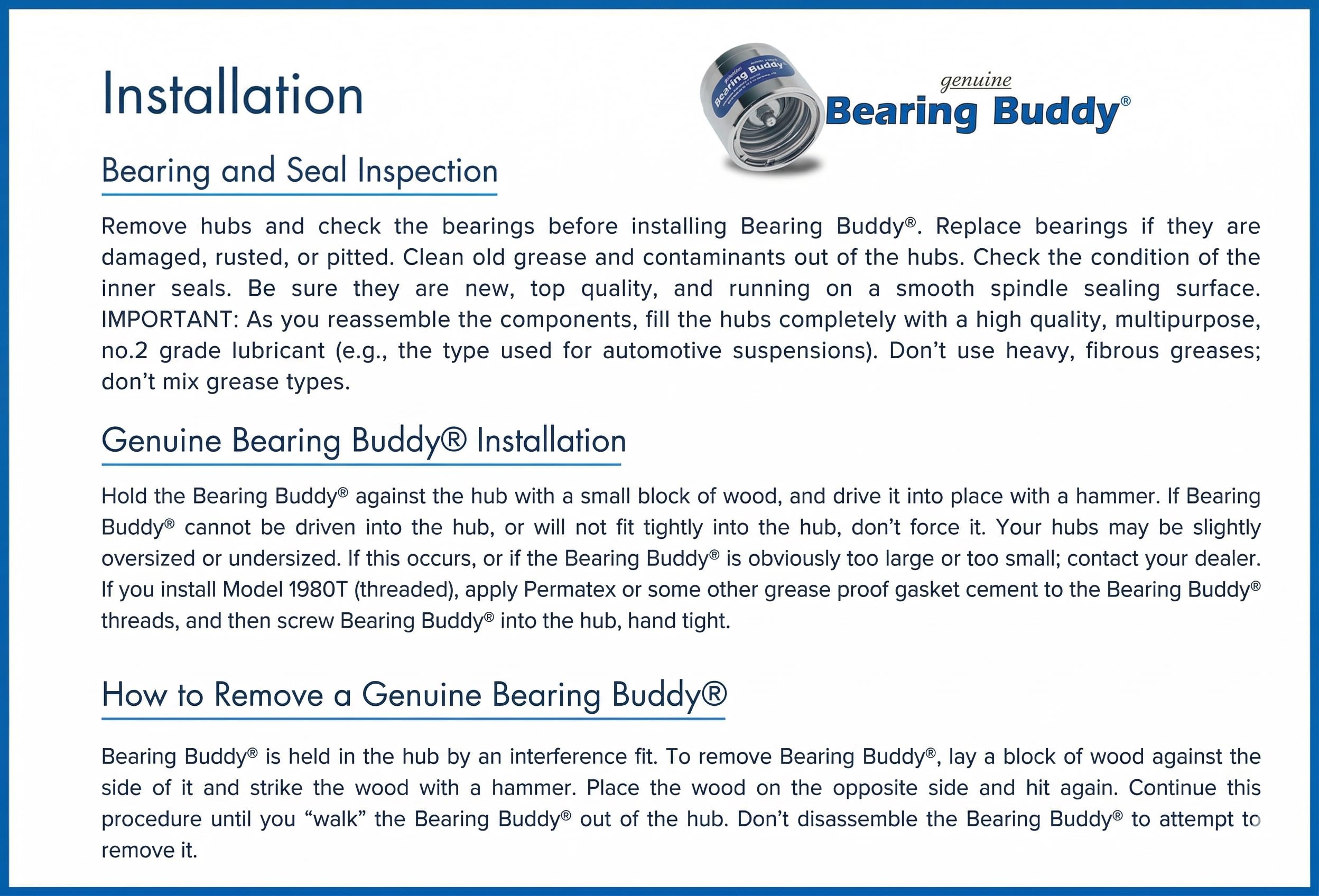 Bearing Buddy on boat trailer near water showing corrosion resistance and towing confidence