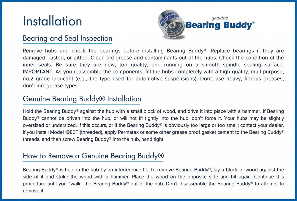 Bearing Buddy on boat trailer near water showing corrosion resistance and towing confidence