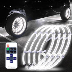 Beatto front view 17-inch wheel light showing bright white illumination and enhanced visibility
