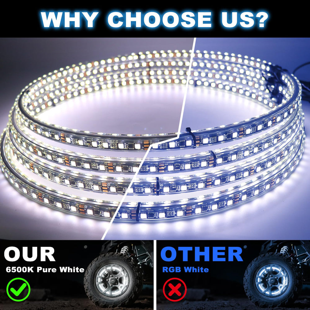 Beatto wheel light mounted on truck side demonstrating improved nighttime presence