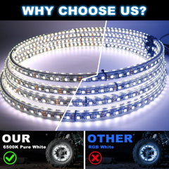 Beatto wheel light mounted on truck side demonstrating improved nighttime presence