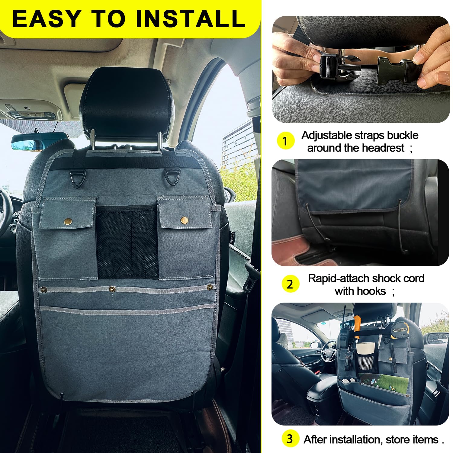 BEATUNEE molle panel and hook detail for attaching extra gear and convenience