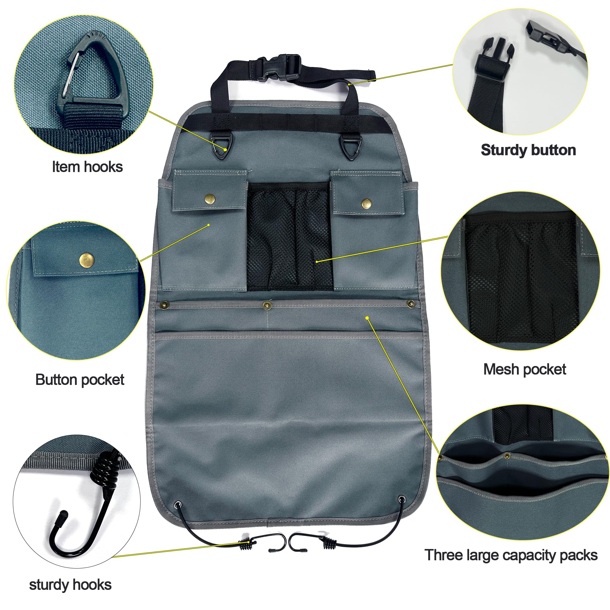 BEATUNEE pocket layout filled with items for quick access and organized travel