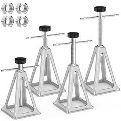 BEBOBLY front view of four packaged jack stands showing compact portability and included set