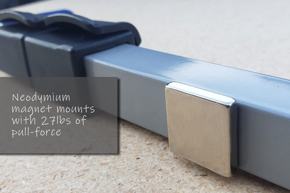 Detail of Bed Buddi magnetic base showing strong attachment benefit