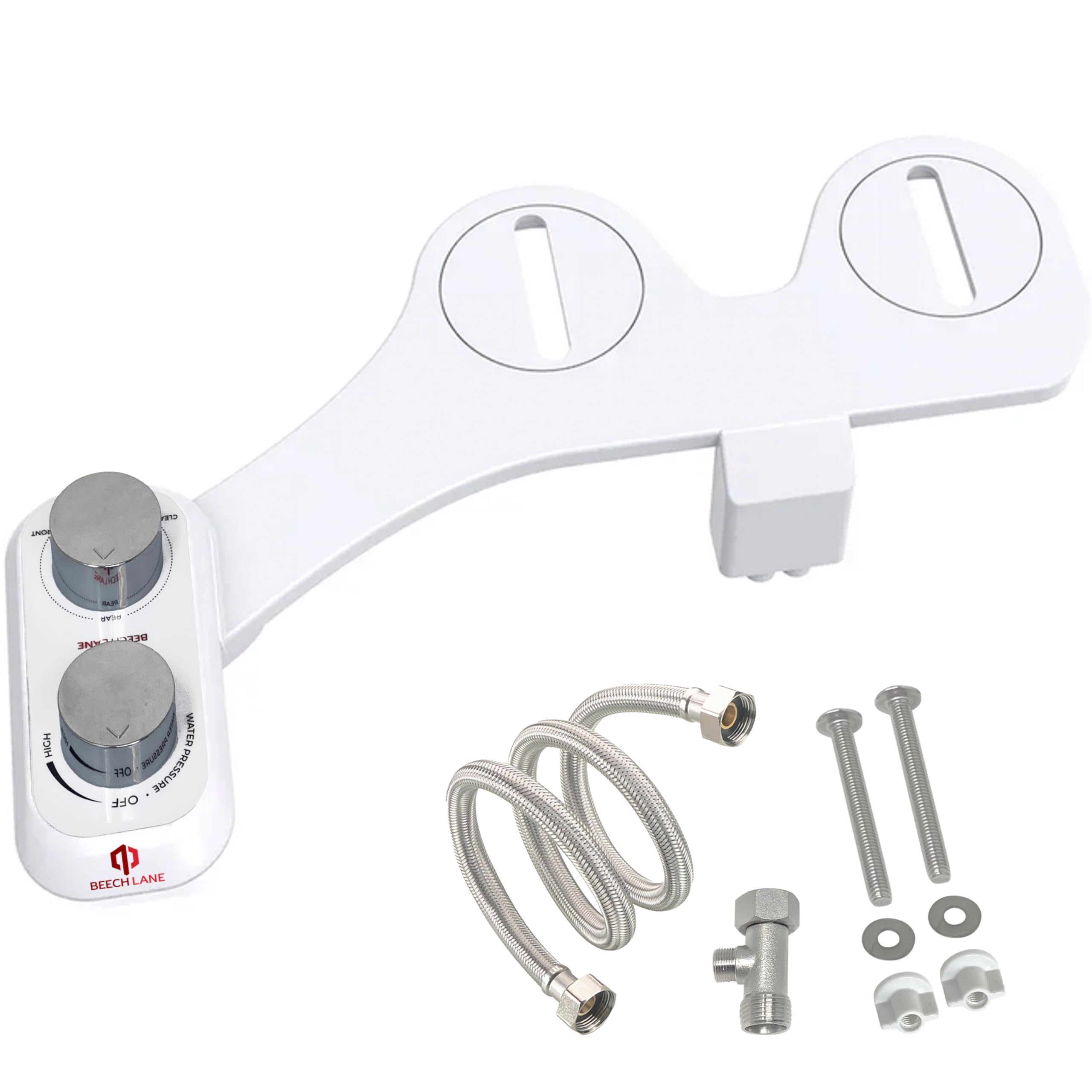 Beech Lane bidet front view showing compact profile and clean lines, improves RV bathroom hygiene