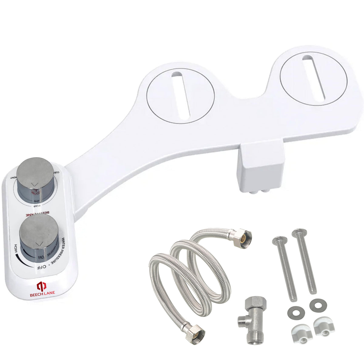 Beech Lane bidet front view showing compact profile and clean lines, improves RV bathroom hygiene