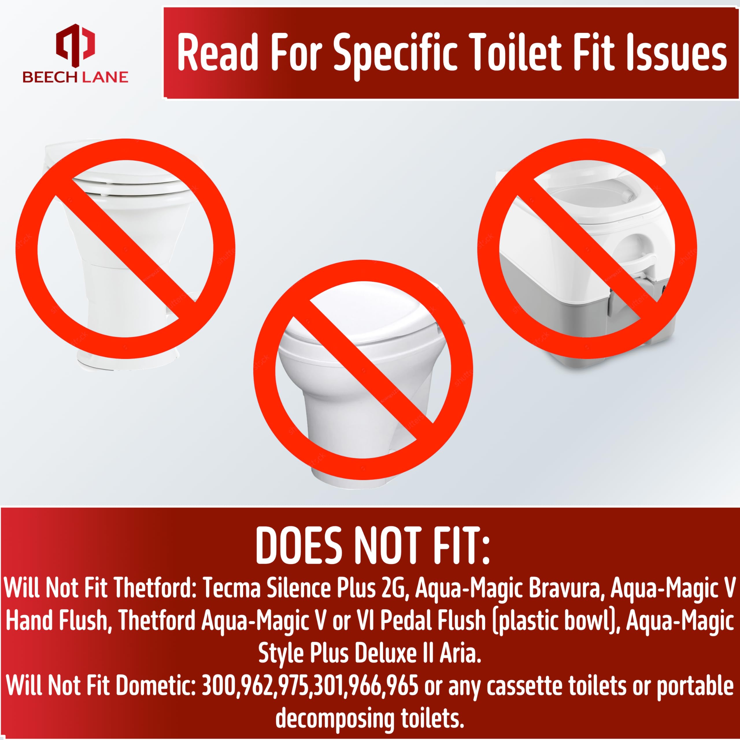 Beech Lane bidet installed on an RV toilet, demonstrates non-electric retrofit convenience