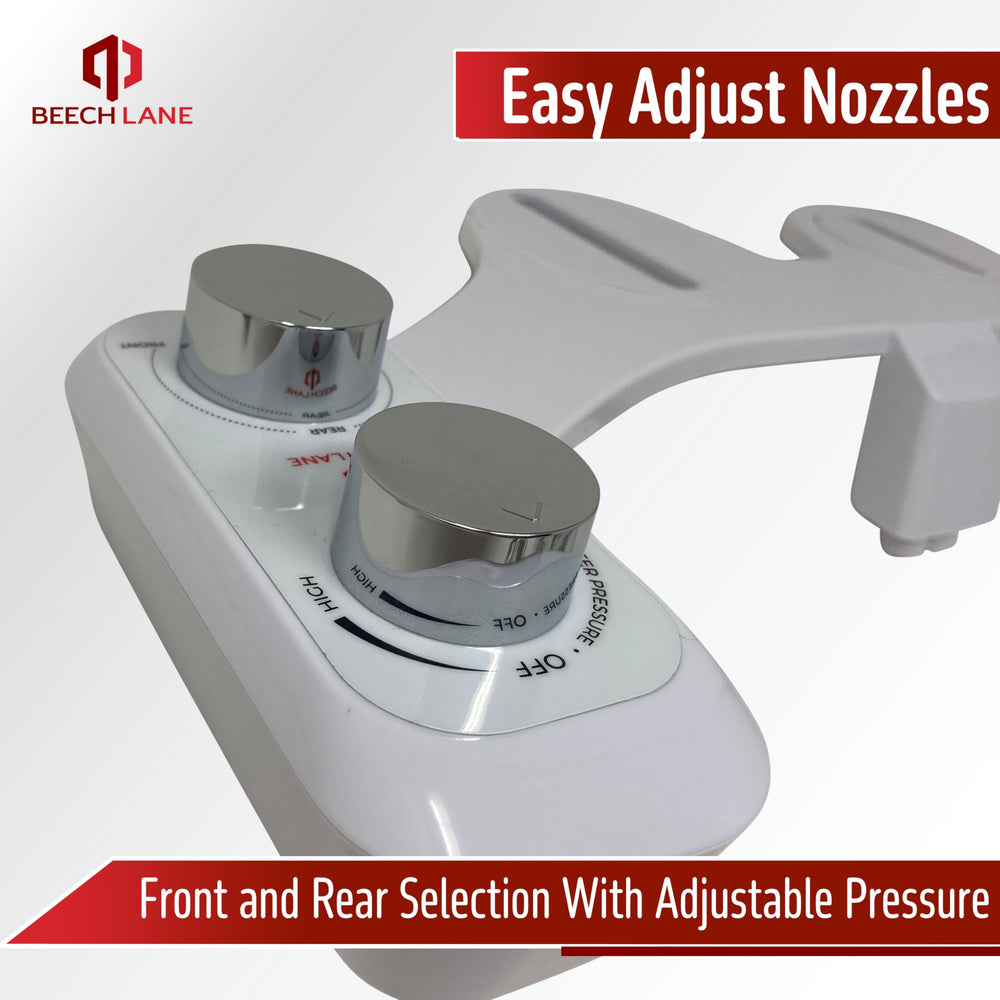 Beech Lane pressure control lever detail, allows adjustable spray strength for comfort