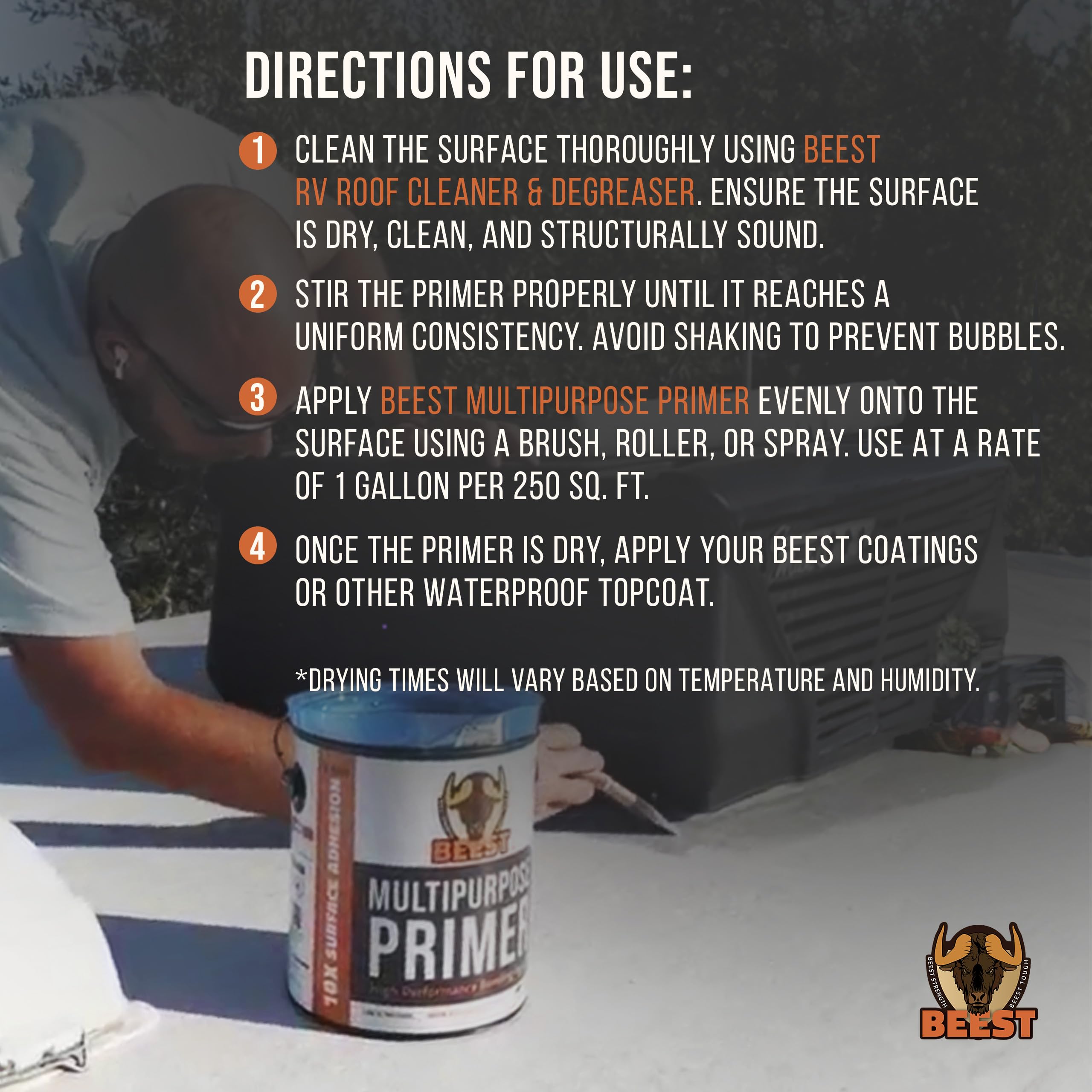 BEEST primer spray setup demonstrating fast, uniform primer coverage