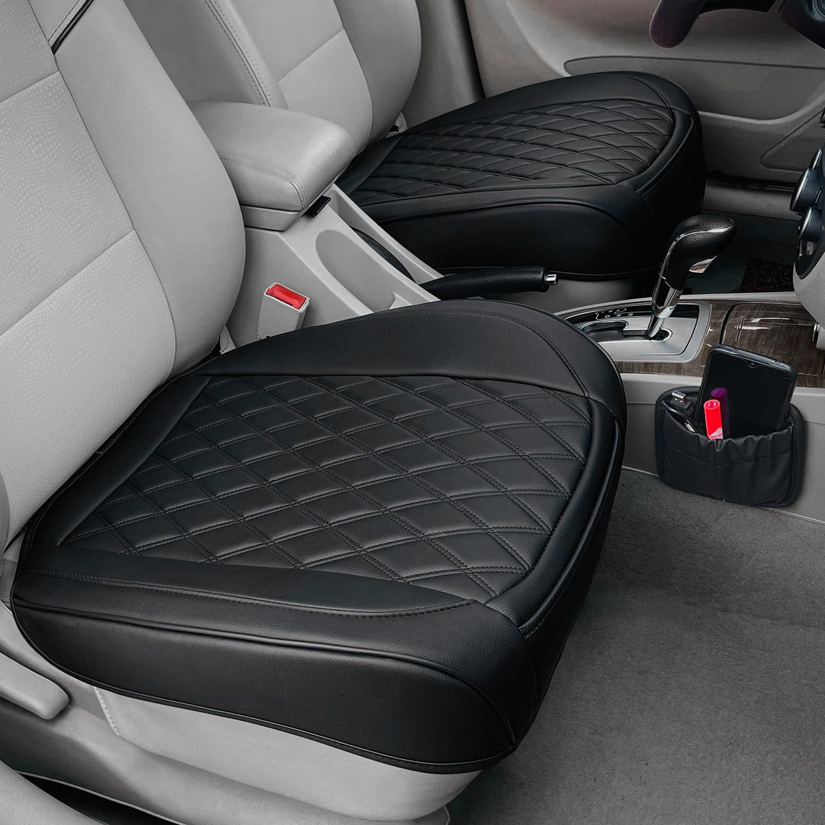 BEITK front seat bottom covers installed, protecting upholstery and adding sleek style