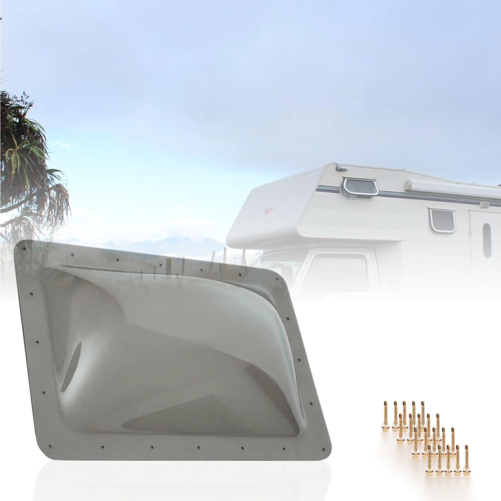 Beleeb front view of skylight dome showing smoke tint and durable shape for improved comfort