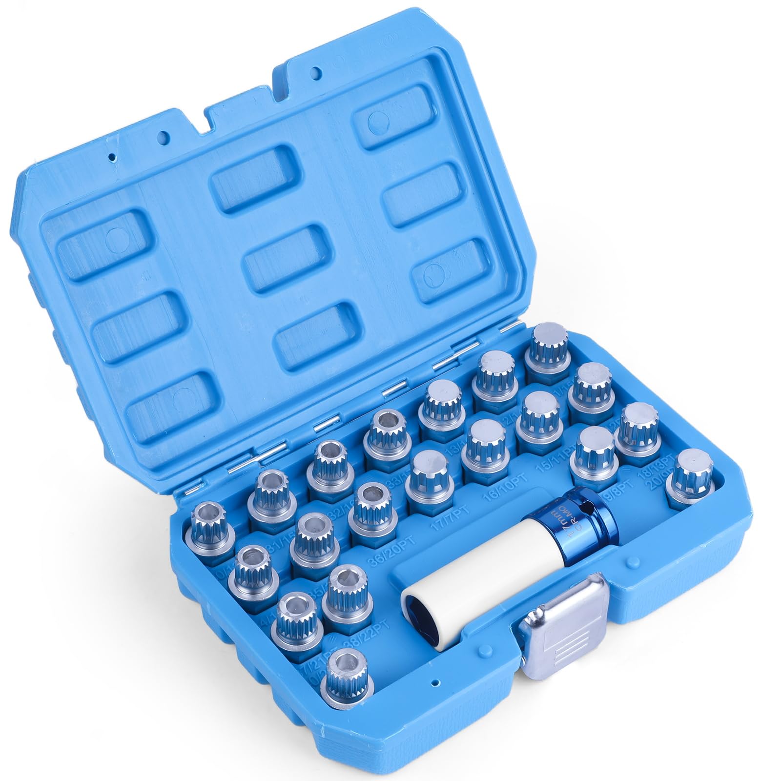 BELEY front case open showing organized sockets and tool layout for easy access