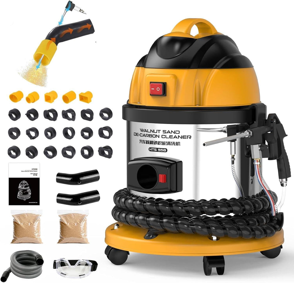 BELEY HTS558 front view showing compact blasting unit and benefits of workshop readiness