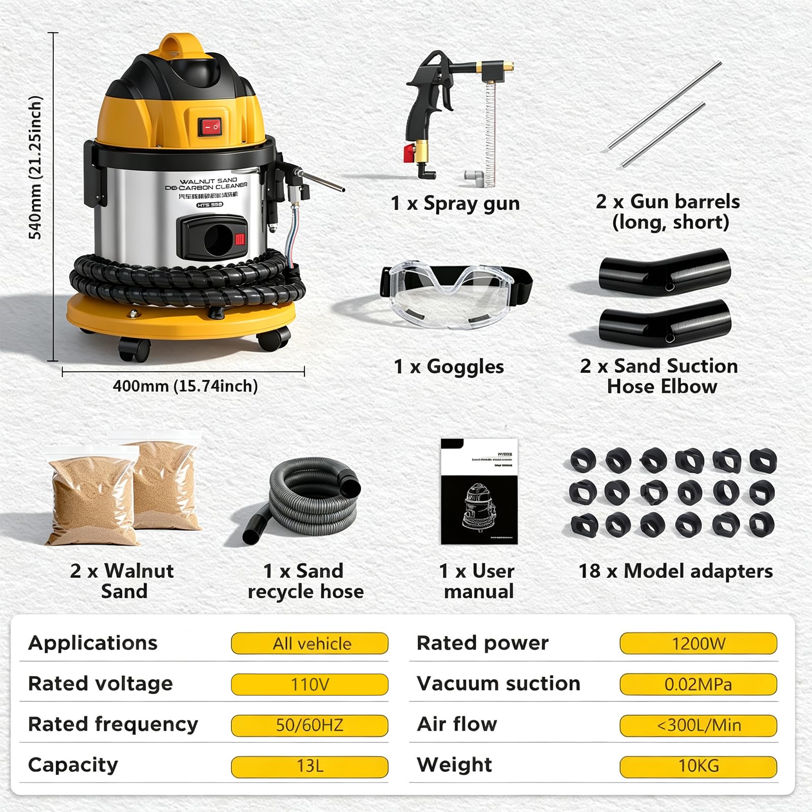 BELEY HTS558 size comparison on workbench indicating portable footprint for garages