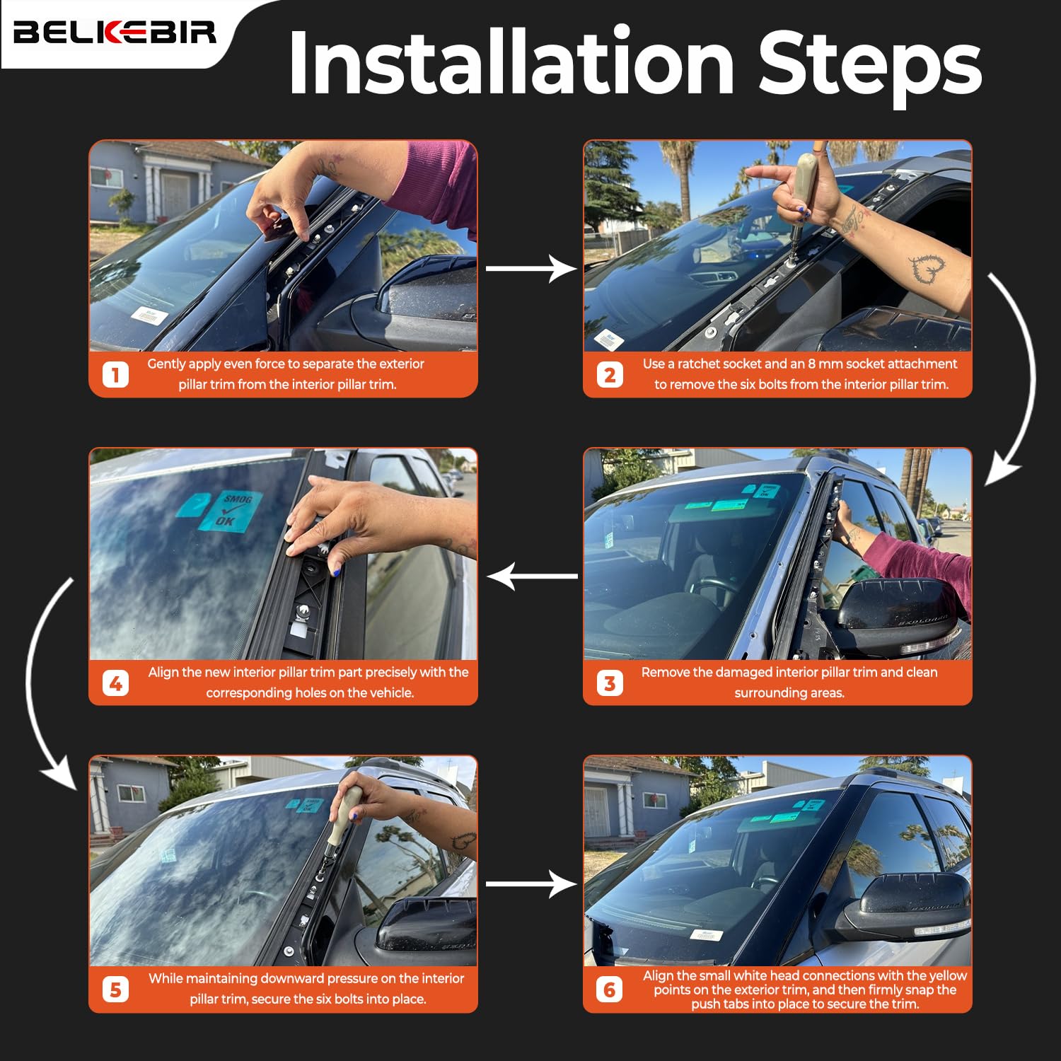 BELKEBIR installed on passenger side reducing wind noise and gaps