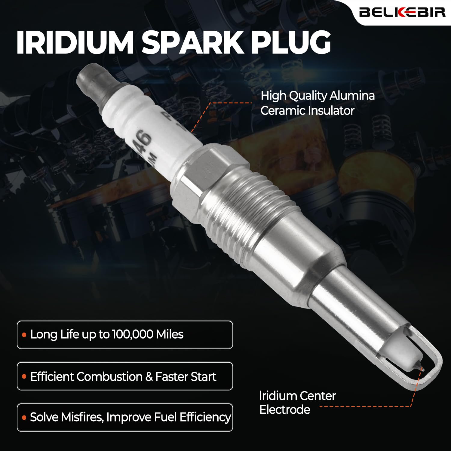 BELKEBIR coil pack installed in a 5.4L V8 engine bay improving ignition reliability