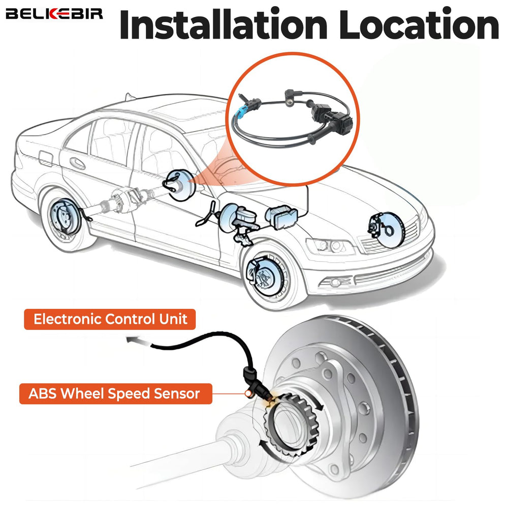 BELKEBIR installed sensor under truck illustrating restored ABS input and safer braking