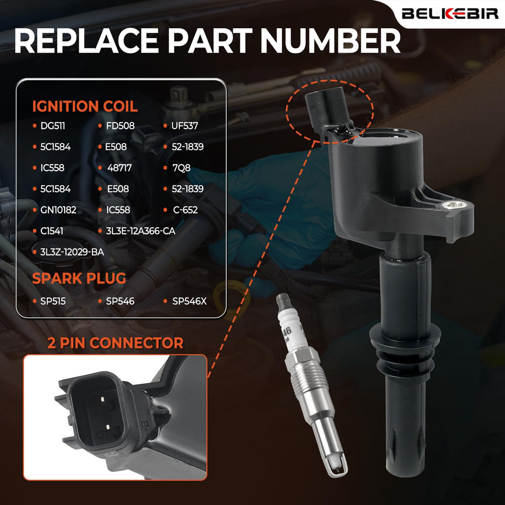 BELKEBIR iridium spark plug electrode close-up demonstrating fine electrode for longer life