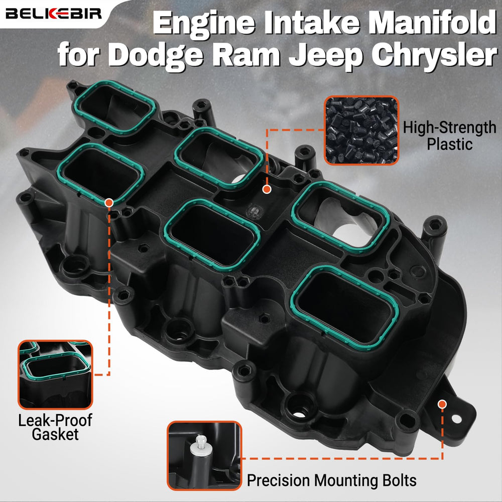BELKEBIR manifold installed on engine depicting straightforward replacement benefit