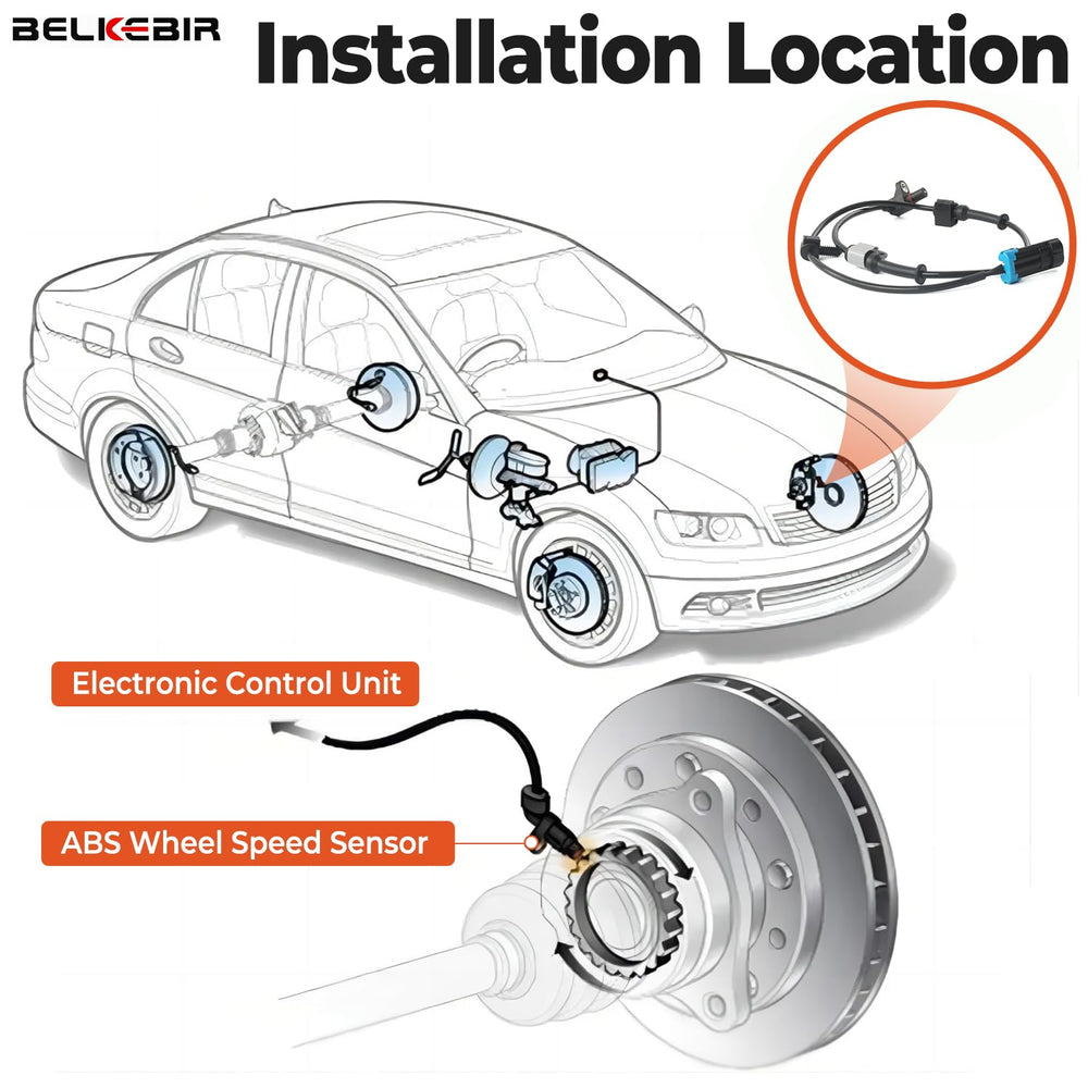 BELKEBIR sensor being replaced on vehicle roadside, enabling safe braking restoration