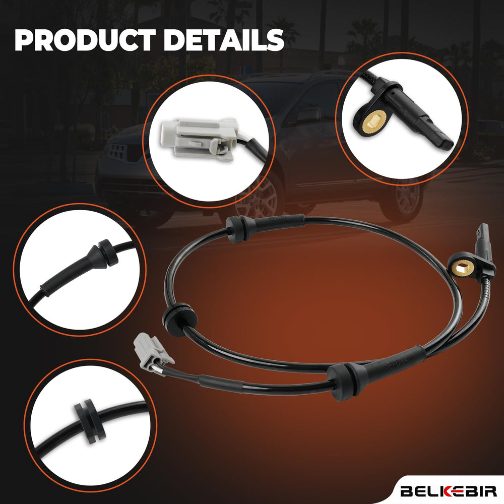 BELKEBIR sensor installed on front hub demonstrating restored ABS signal reliability