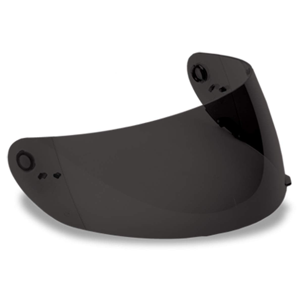BELL ClickRelease shield front view showing dark smoke tint and glare reduction