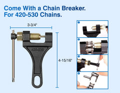 Belleone chain installed on a mini bike demonstrating correct fit and improved drivetrain reliability