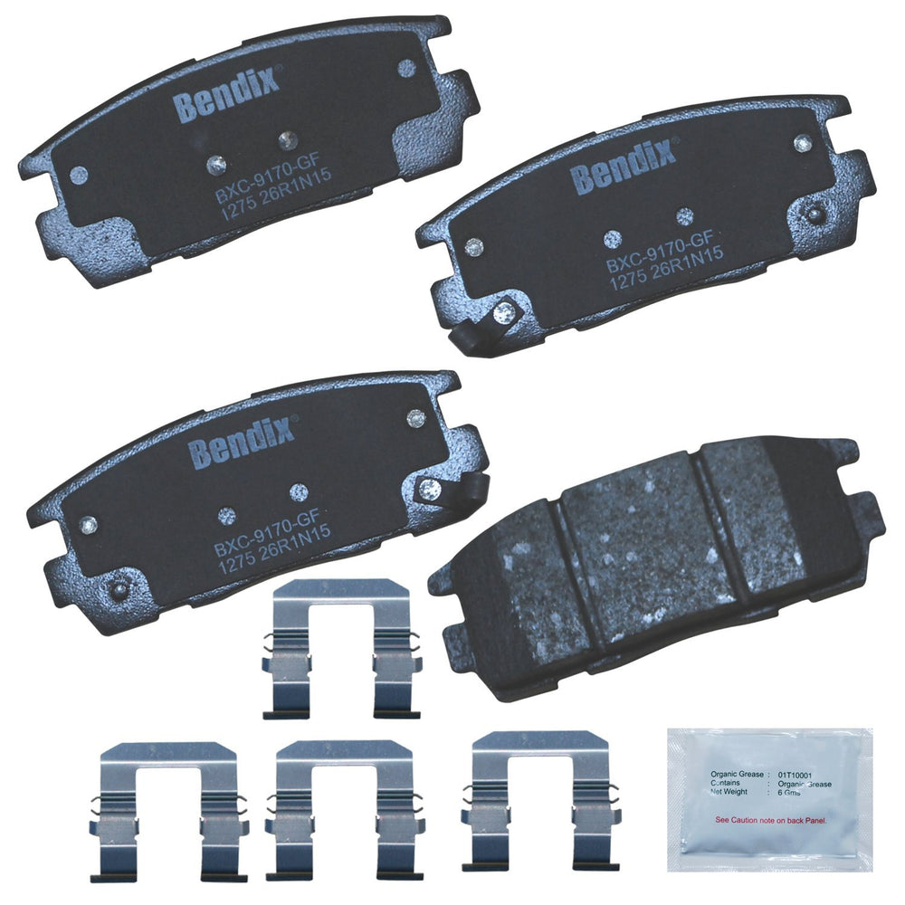 Bendix front packaging showing pads and quiet braking benefit
