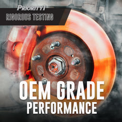Bendix pads installed on a Honda front rotor demonstrating correct OE fitment