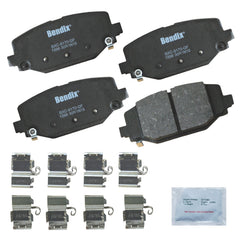 Bendix Priority1 front view packaging showing product and quiet braking benefit