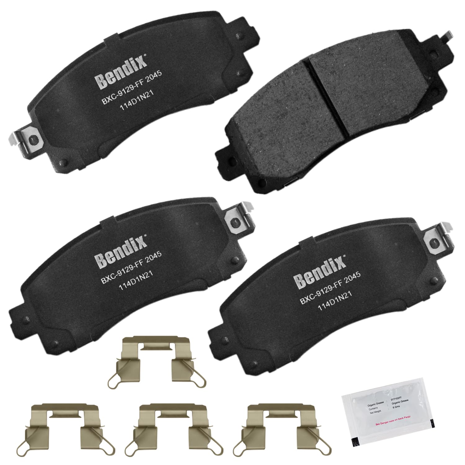 Bendix front packaging showing product and benefits, clear OEM-fit identification