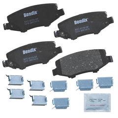 Bendix rear pad front view showing secure fit and quiet performance