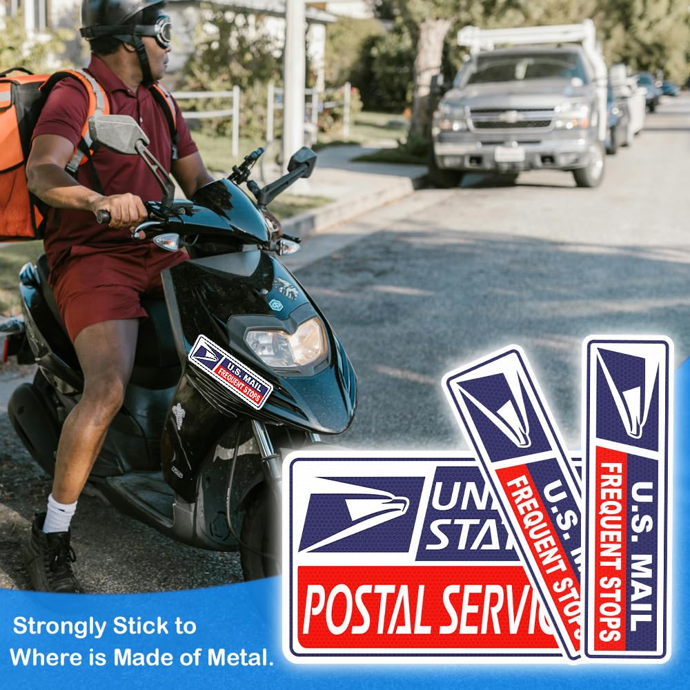 BENEKIY magnet applied to mail truck door demonstrating fit and visibility