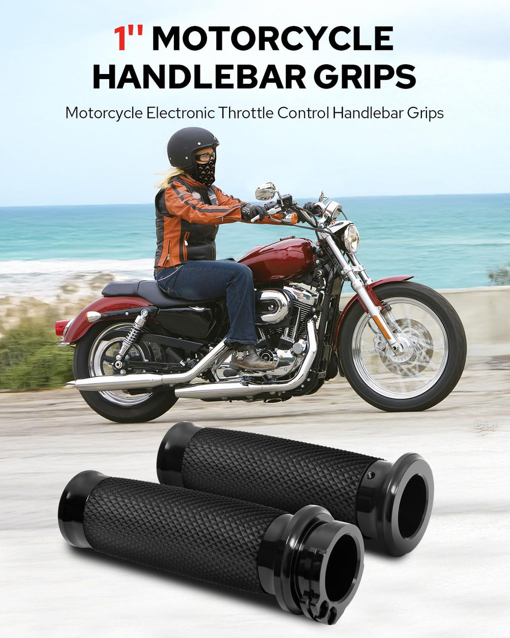 Benlari close-up of textured rubber grip offering improved hand control