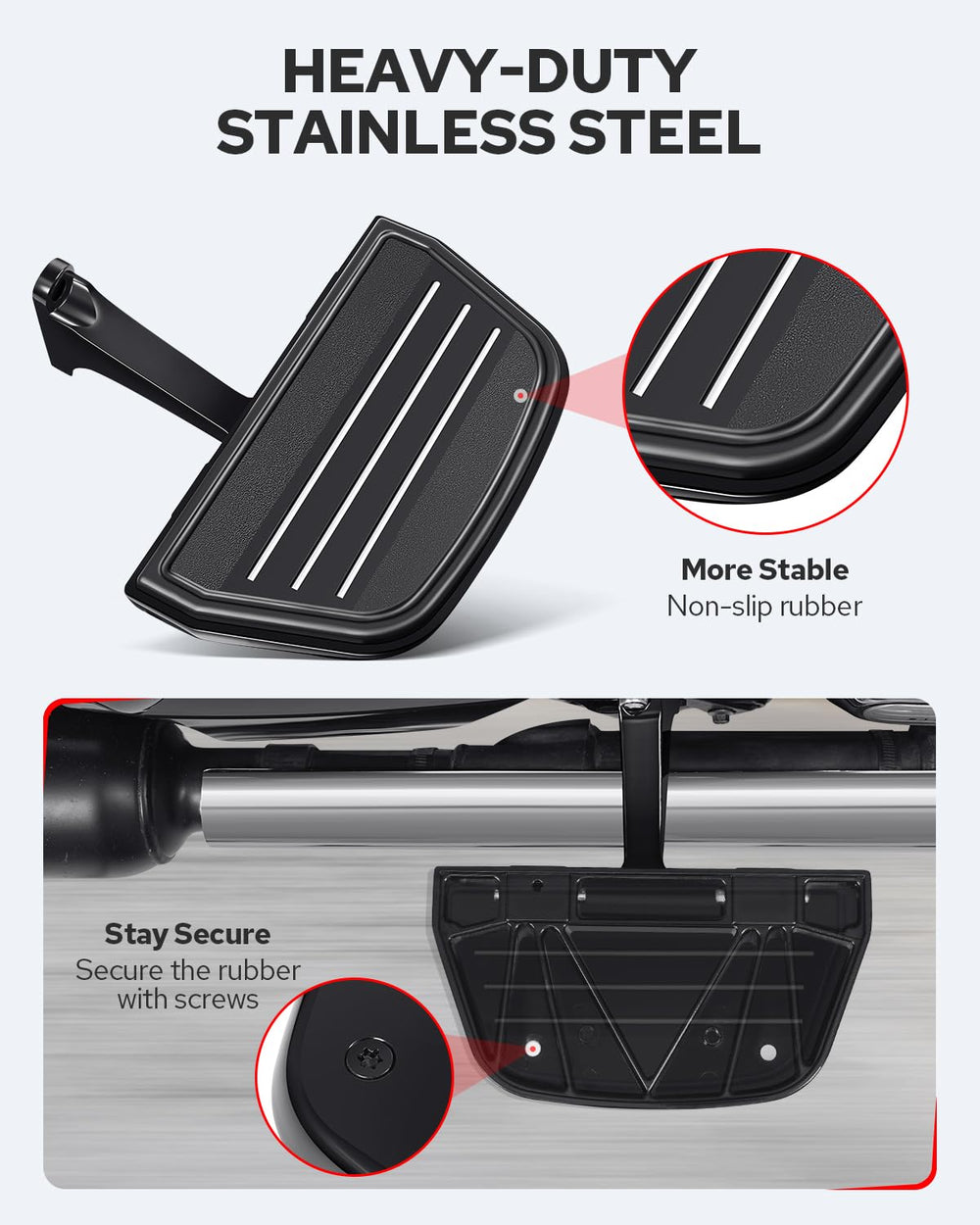 Benlari mounting bracket detail showing A3 steel strength and corrosion resistance