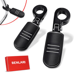Benlari front view of highway pegs showing sturdy platform and ergonomic shape for comfort