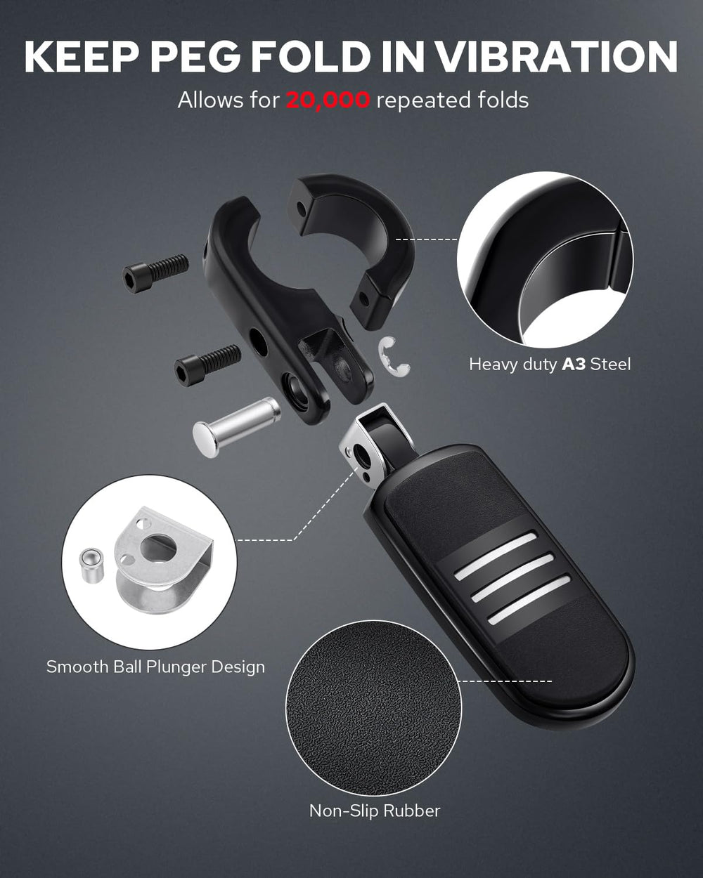 Benlari hardware kit laid out showing included clamps, screws, pins for easy installation