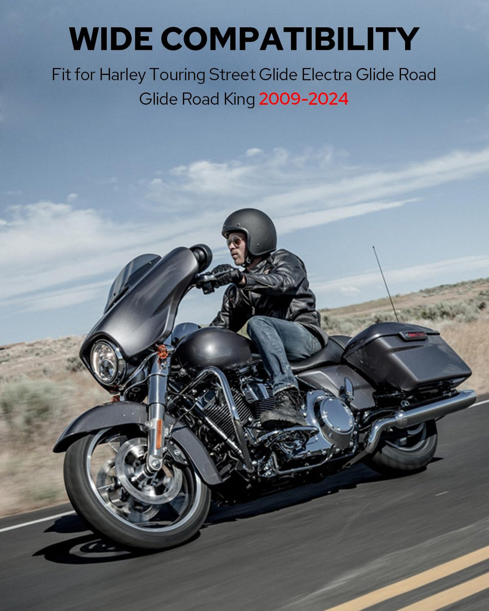 Benlari on motorcycle roadside lifestyle shot suggesting easy removal and versatility