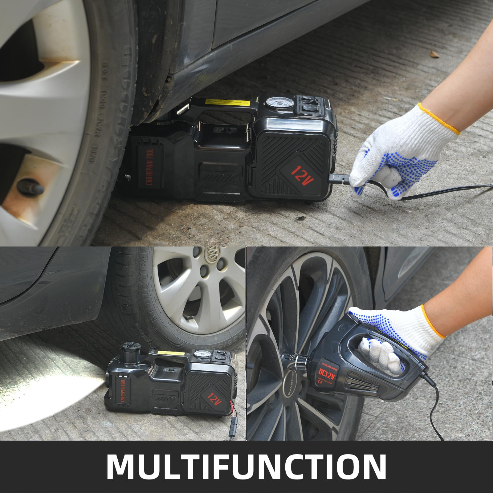 BENYAN built-in inflator and LED panel highlighting multifunction and visibility