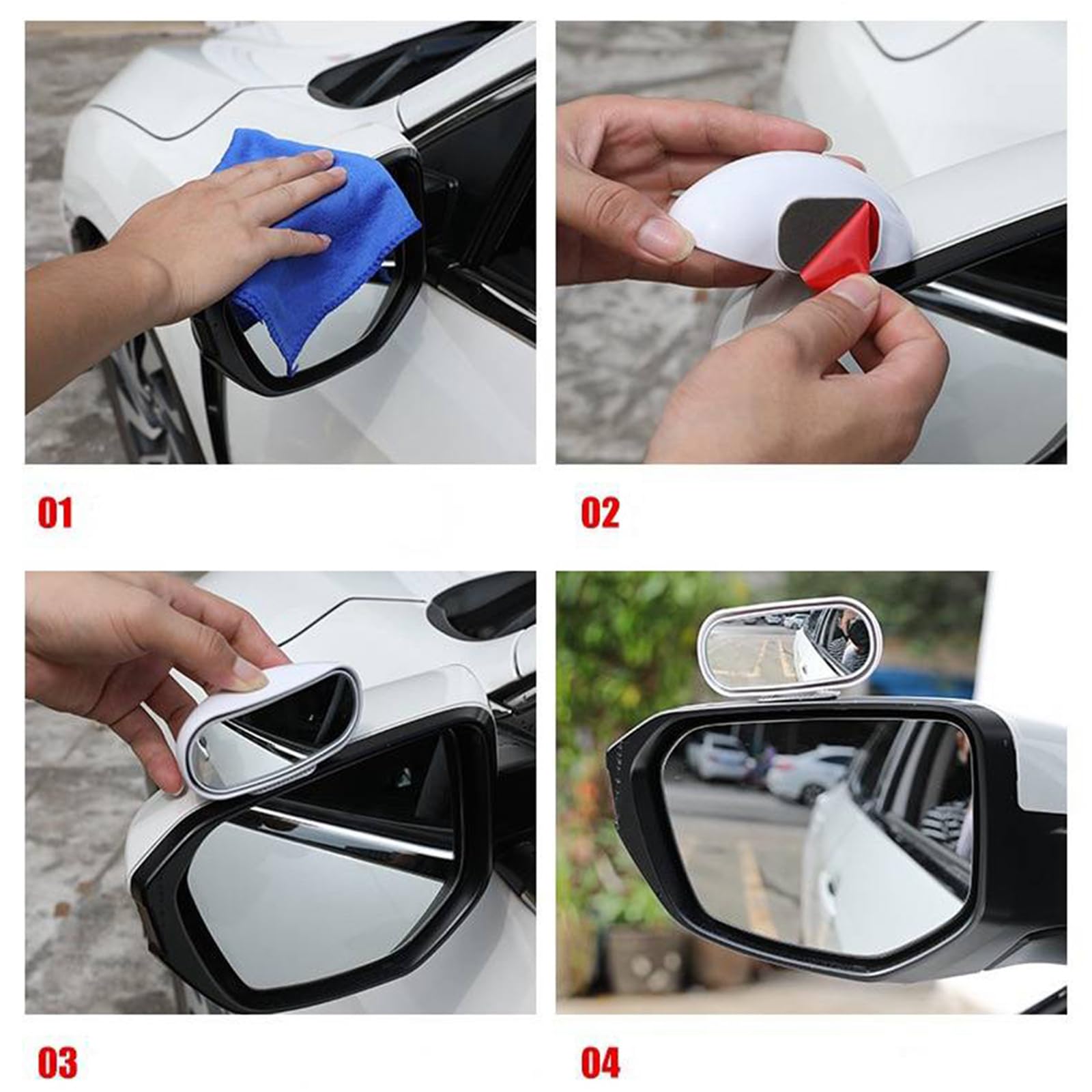 Berfi Life adjusted mirror showing tilt mechanism for personalized sightline benefit
