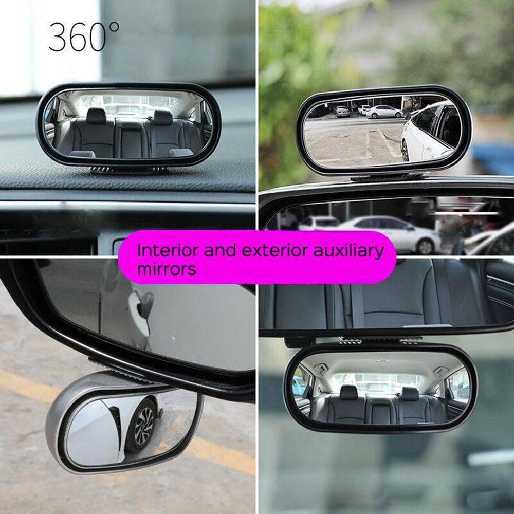 Berfi Life mirror mounted on vehicle side mirror demonstrating expanded view benefit