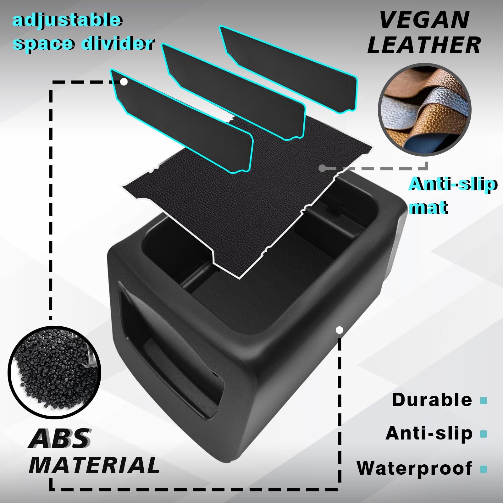 BestEvMod adjustable dividers arranged to organize small items neatly and flexibly